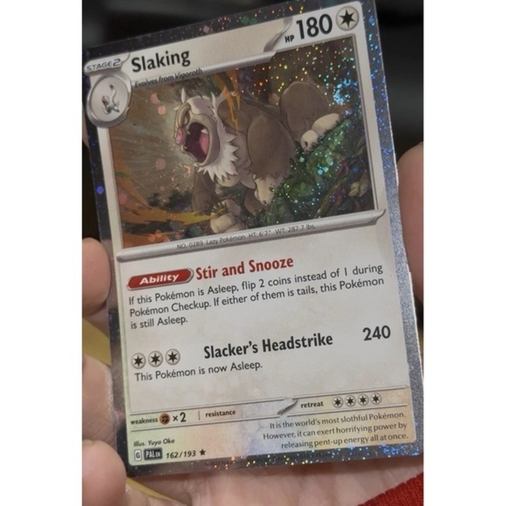 Slaking (Cosmos Holo)‎ 2 SWIRLS FART SWIRL 🌀 PAL Paldea Evolved 162/193 LP